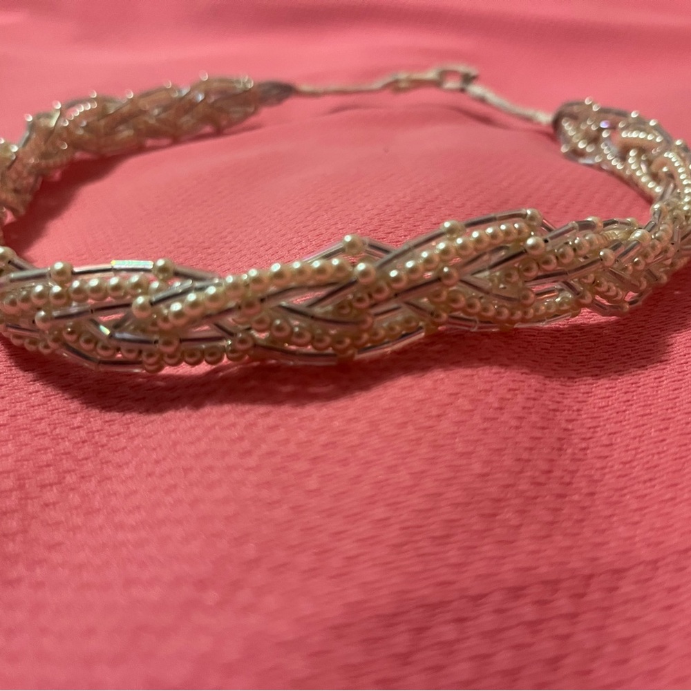 Delicate Braided Pearl Bridal Headband